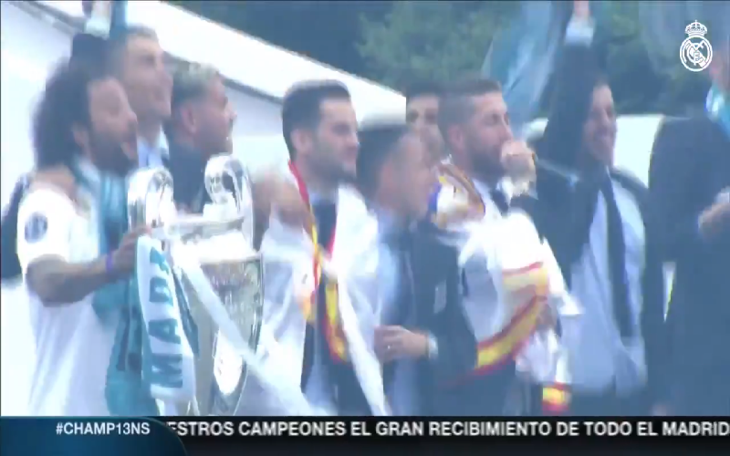 Real Madrid viert op indrukwekkende wijze de CL-winst (Video)