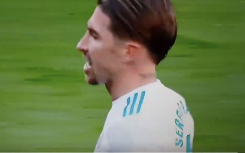 Sergio Ramos wéér door het lint in Clasico (Video)