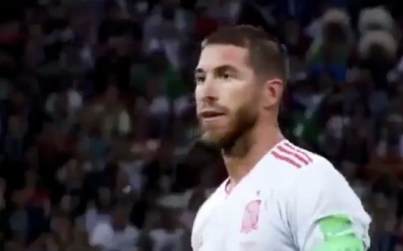 Dit zag niemand! Kijk eens wat Ramos deed net voor penalty Ronaldo (Video)