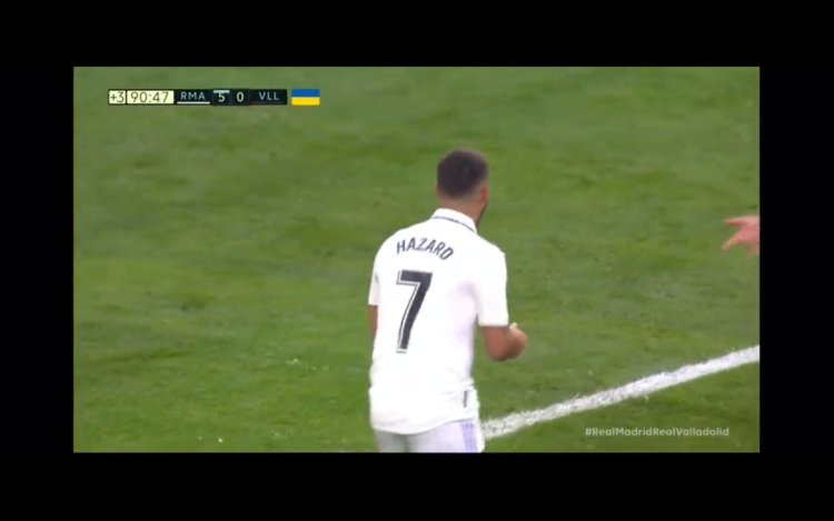 Hazard mag dan eindelijk nog eens invallen bij Real en doet dan dít (VIDEO)