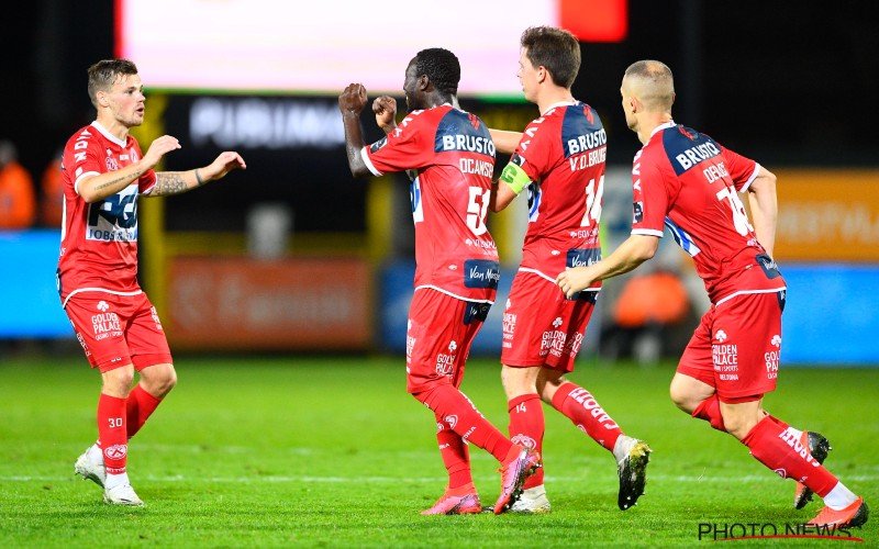 KV Kortrijk wint ruim van 9 Moeskroen-spelers en springt naar derde plaats