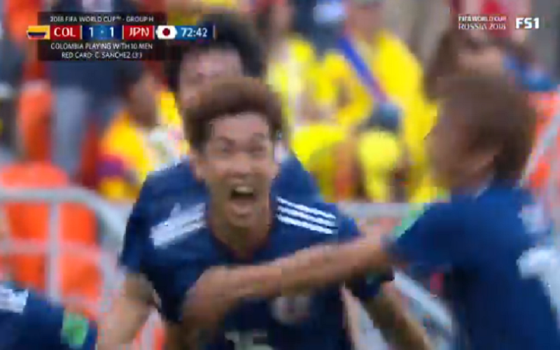 Japan schokt Colombia na knappe goal (Video)