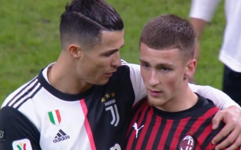 Ronaldo en Saelemaekers zorgen voor opvallend moment na AC Milan-Juventus