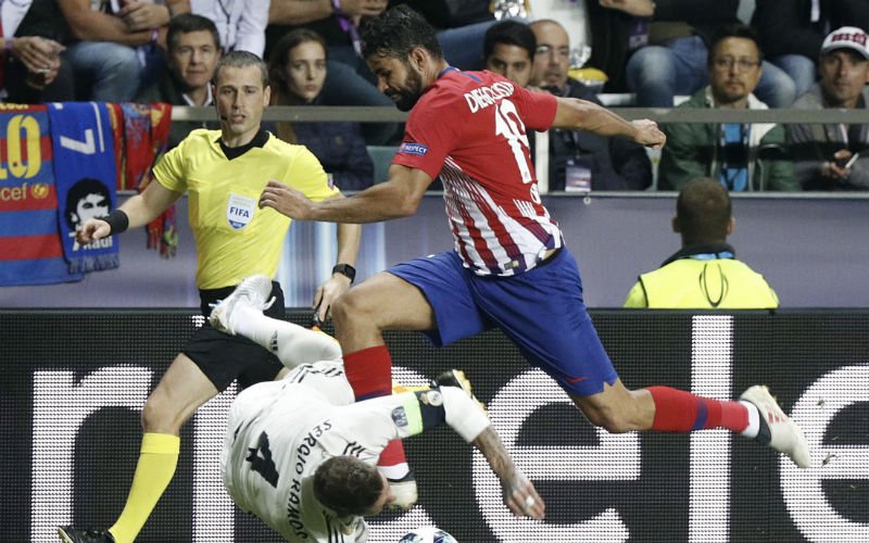 Schandalige actie van Diego Costa tegen Sergio Ramos