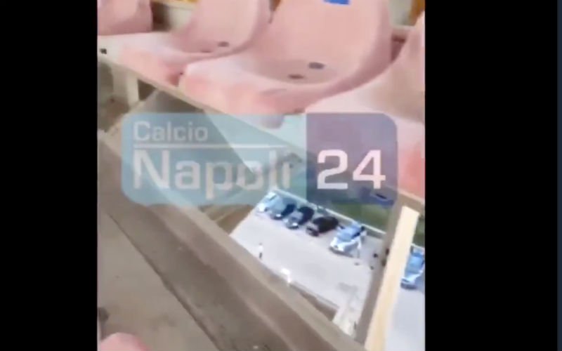 En dan klagen de Club-fans: Stadion van Napoli is lévensgevaarlijk (VIDEO)