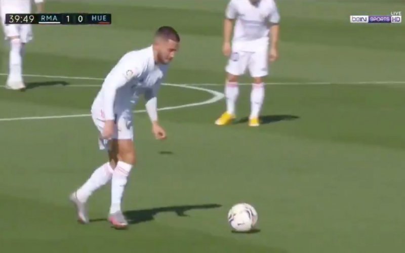 En plots doet Eden Hazard dít bij Real Madrid (VIDEO)