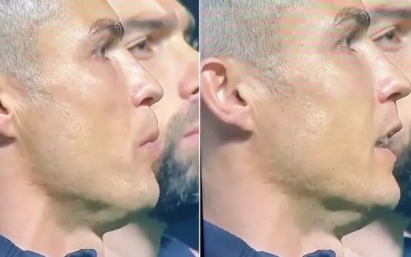 Iederéén heeft het over wat Ronaldo hier doet in Portugal-Frankrijk (VIDEO)
