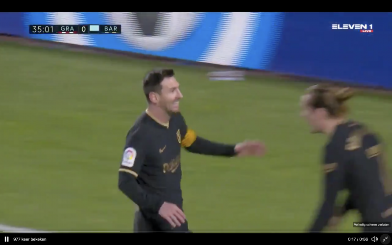 Kijk hier hoe Messi op het veld van Granada monden doet openvallen (VIDEO)