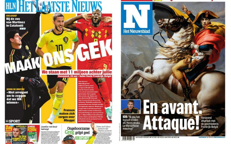 De Belgische krantenkoppen vóór Frankrijk-België: 