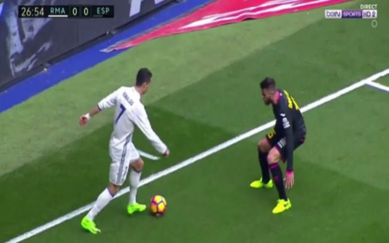 Cristiano Ronaldo maakt zijn tegenstander compleet belachelijk met deze beweging (Video)